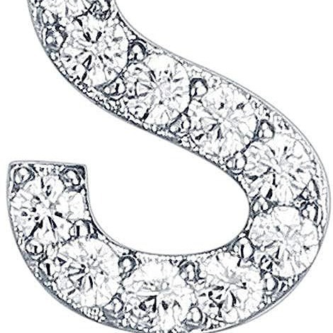 Simple Zirconia S925 Silver Letter Necklace Women's Platinum Plated Necklace Clavicle Chain