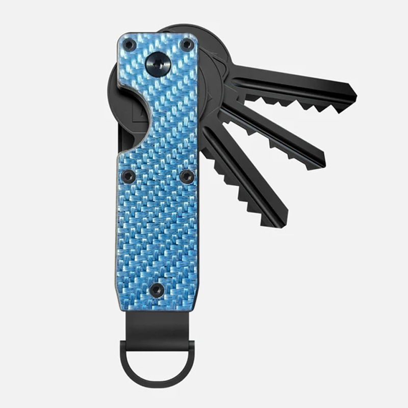 New Keychain Metal Multi-Functional Key Organizer AirTag Reserved Slot Key Clip