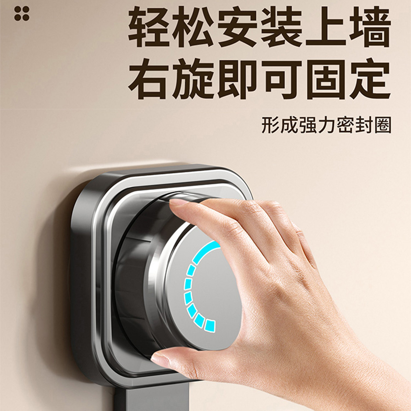Suction Cup Mop Wall Clip, Bathroom No-drill Mop Clip, Mop Holder Hook, Fixed Microwave Cleaner