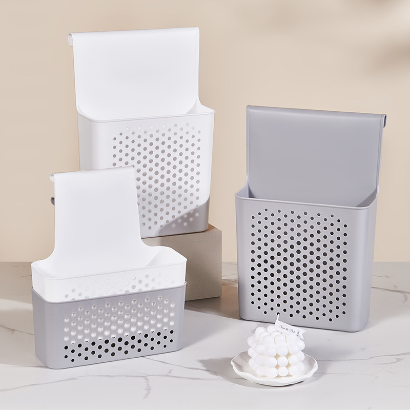 New cabinet door storage box, wall-mounted ginger garlic seasoning basket, kitchen storage rack, household supplies