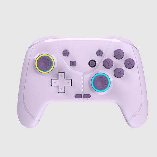 Glow Purple Switch Pro Controller Supports Android iOS PC Forced Motion Control Colorful Back Buttons Macro Recording Game Console