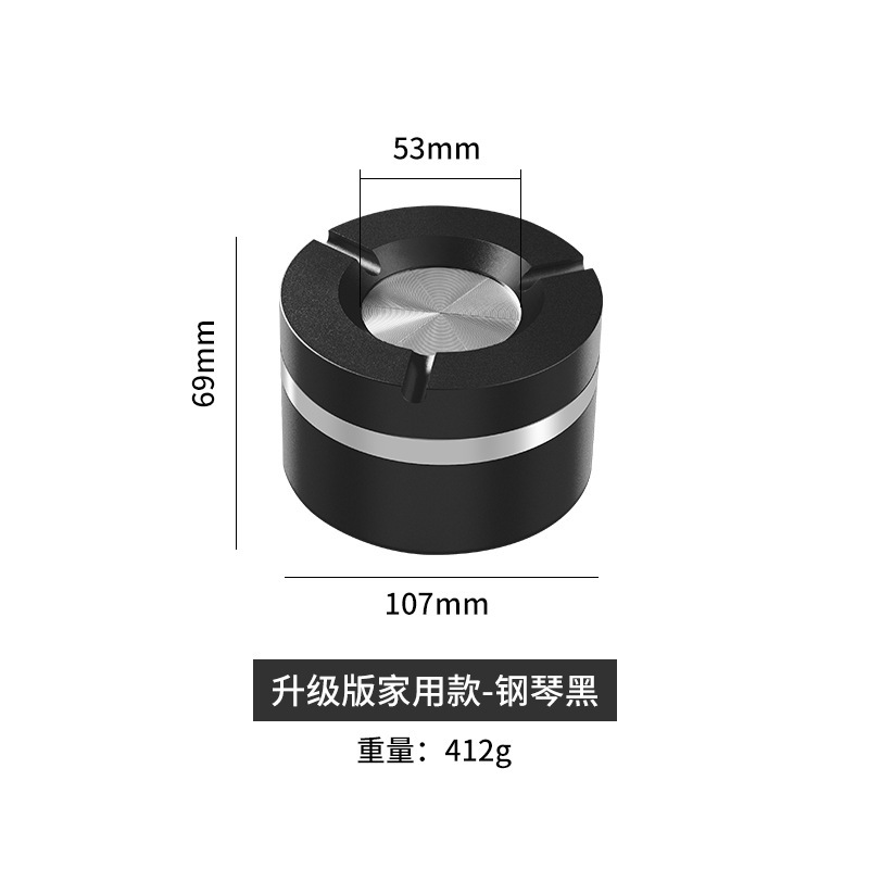 Car Ashtray Anti-Fly Ash Rotating Openable with Lid Car Home Office Desktop