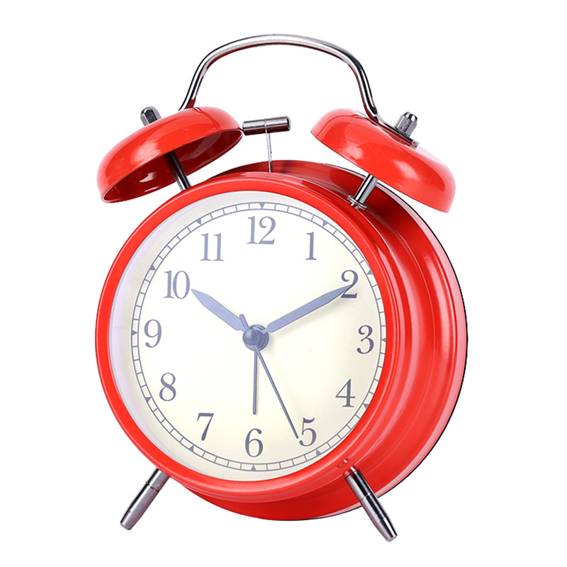Simple alarm clock dormitory bedside metal bell student wake-up special luminous small alarm clock