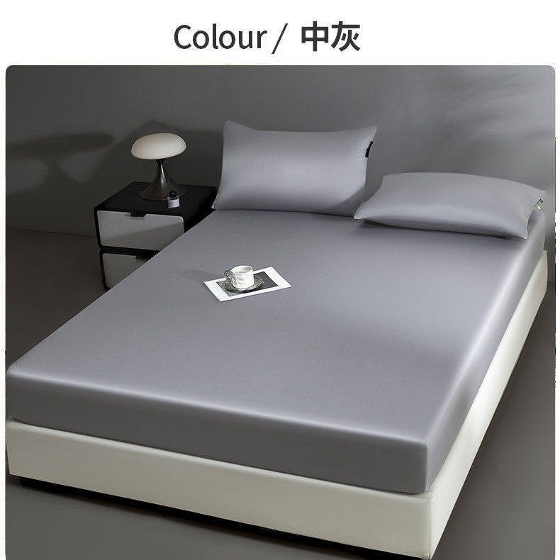 Summer cool ice silk bed skirt cover single piece 2026 new 180cmx200cm mattress cover protective cover three-piece set 3
