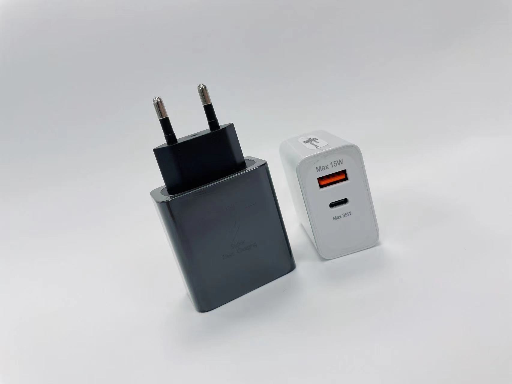 35W PD S22 Dual Port Charger A+C Fast Charging Head QC3.0 Multi-Function Phone Charger