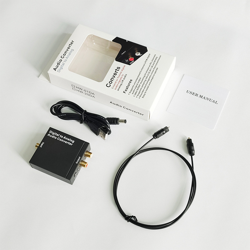 Digital to Analog 3.5mm Audio Coaxial Converter Optical to Analog SPDIF to RCA Decoder