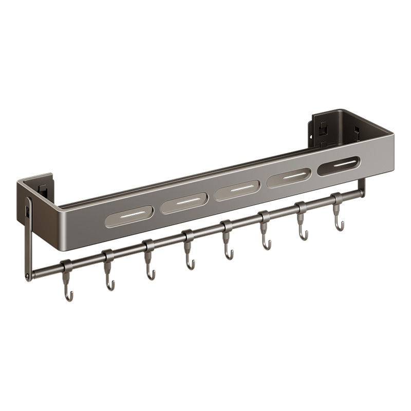 Gun gray bathroom storage rack no-drill toilet bathroom hand washing shower room vanity wall-mounted rack