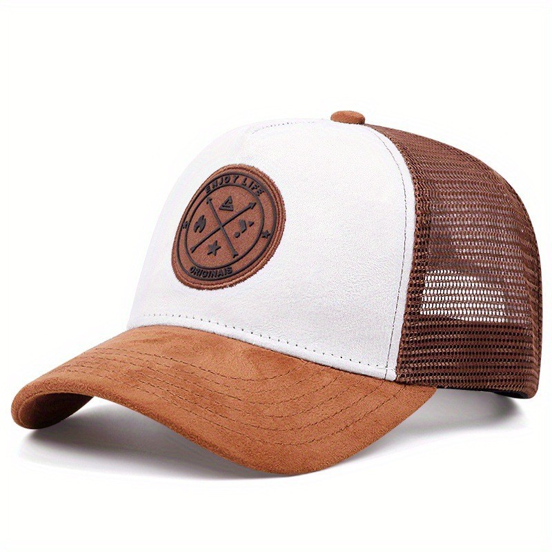 New unisex 3D round logo embroidered baseball cap, stiffened Oxford lining mesh cap, non-deforming