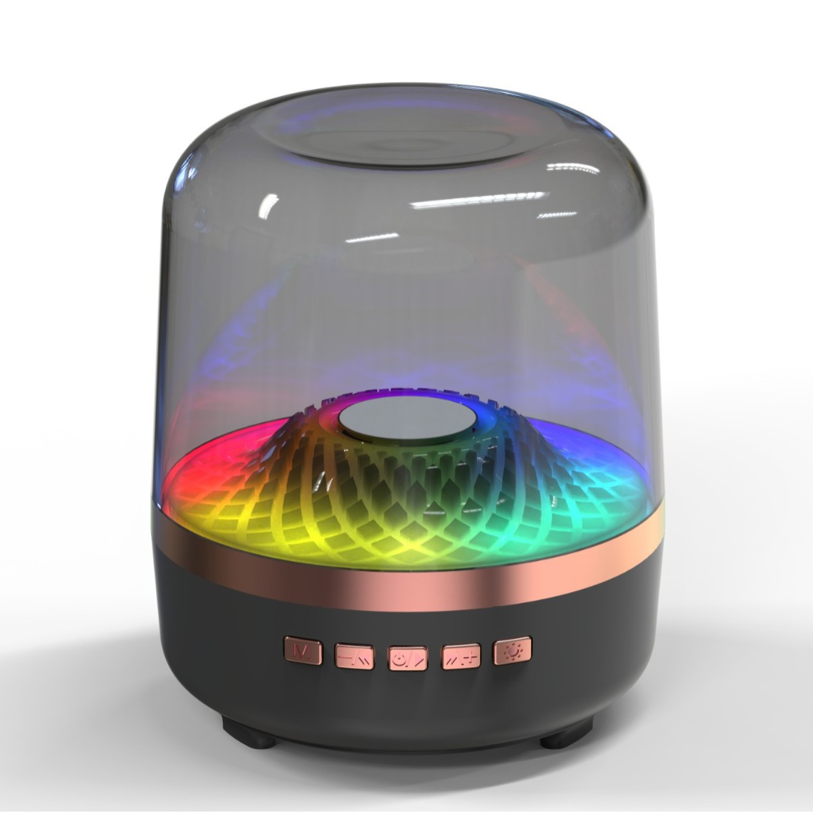New Colorful Harman Glass 4th Generation Desktop Mini Subwoofer Wireless Bluetooth Speaker Audio Electric