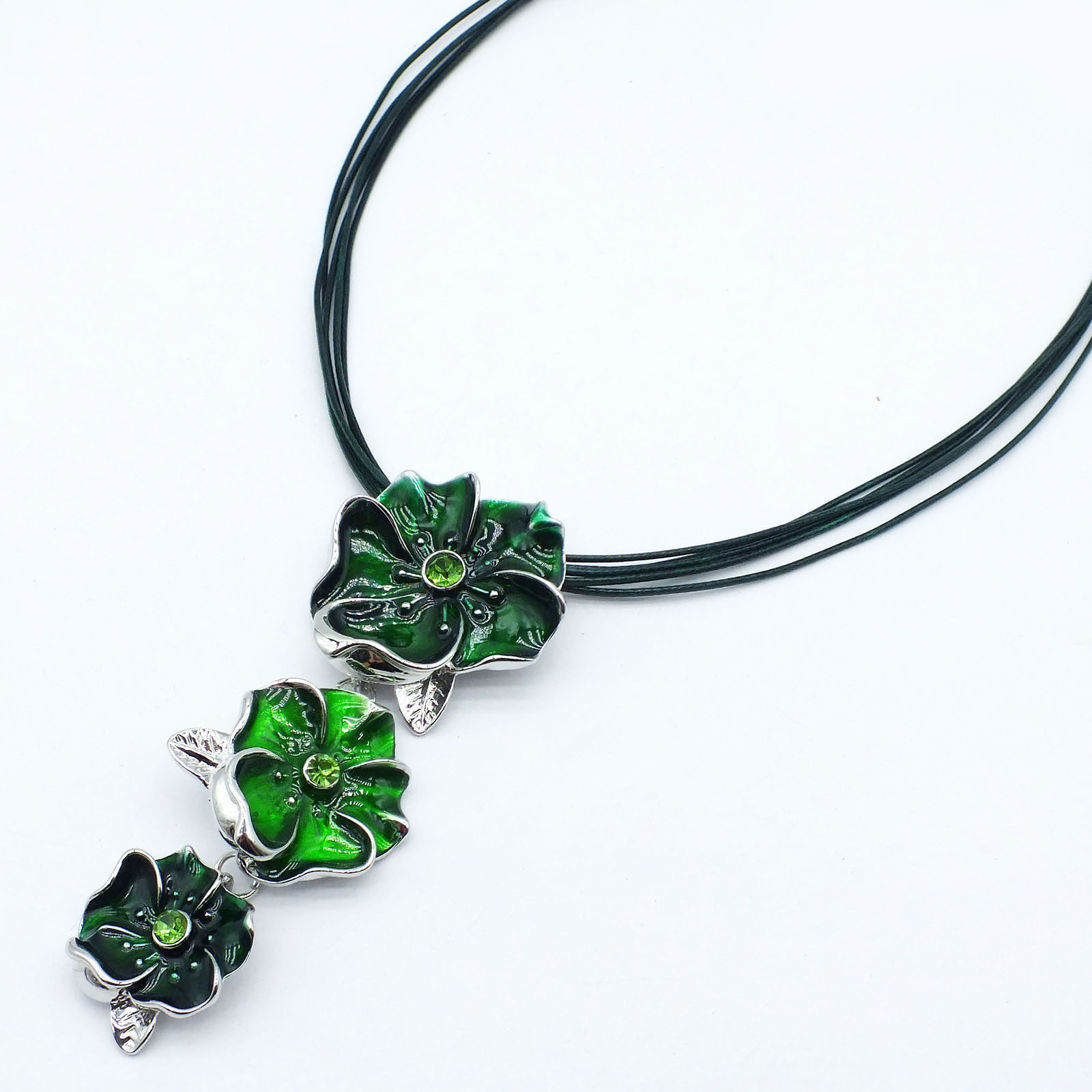 N168 Enamel Color Necklace Mixed Batch Oil Drop Flower Necklace