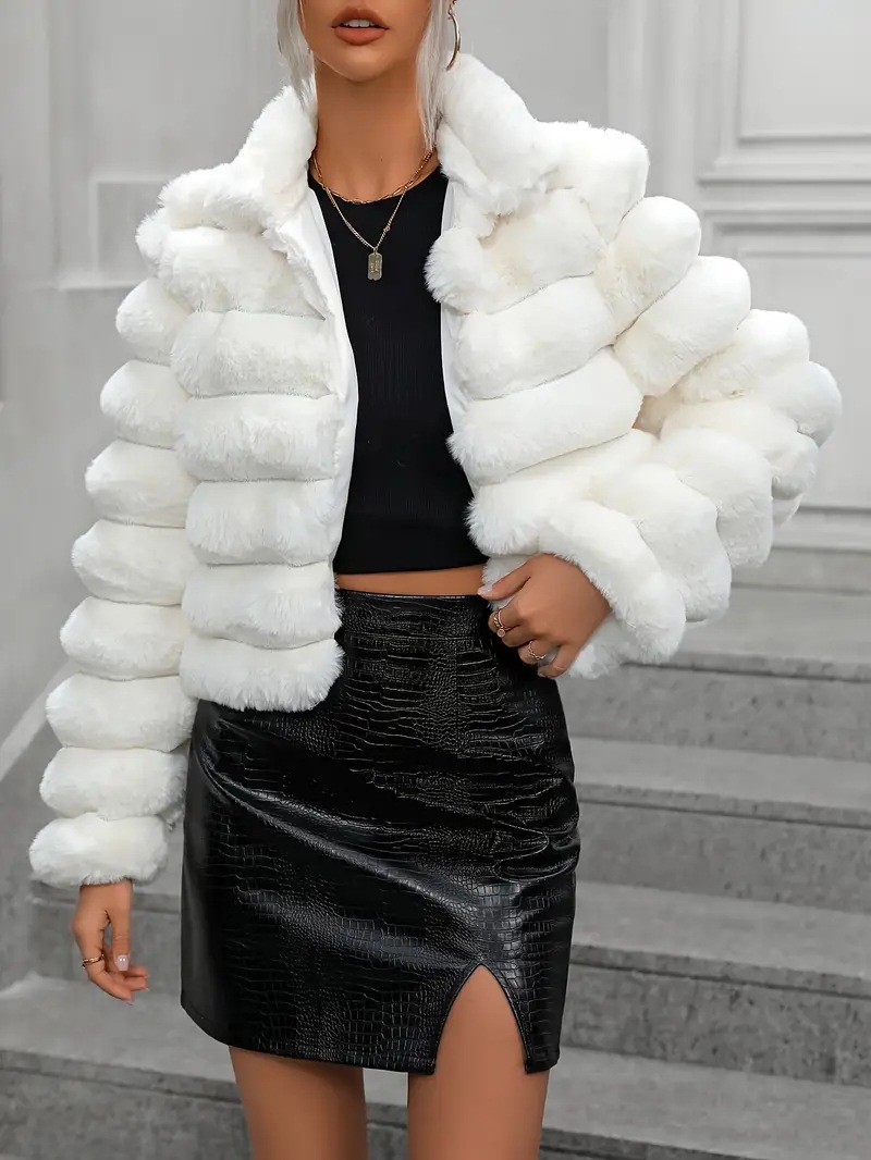Autumn/winter new faux fur coat jacket short women's celebrity style