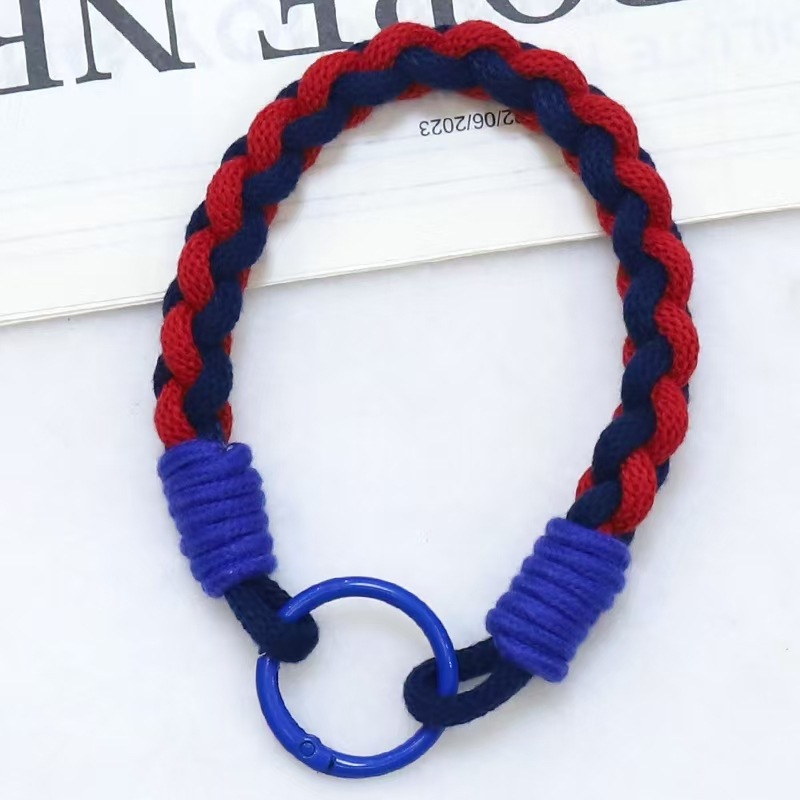 Hydrangea Phone Lanyard Hand Wrist Strap Black Brown Woven Cotton Rope Pendant Anti-Loss Phone Chain Women Cat Pendant