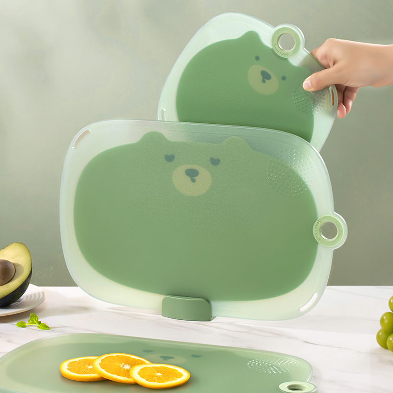Household Plastic Cutting Board Fruit Vegetable Chopping Board Kitchen Tool Outdoor Small Board Baby Complementary Food Double-Sided Cutting Board