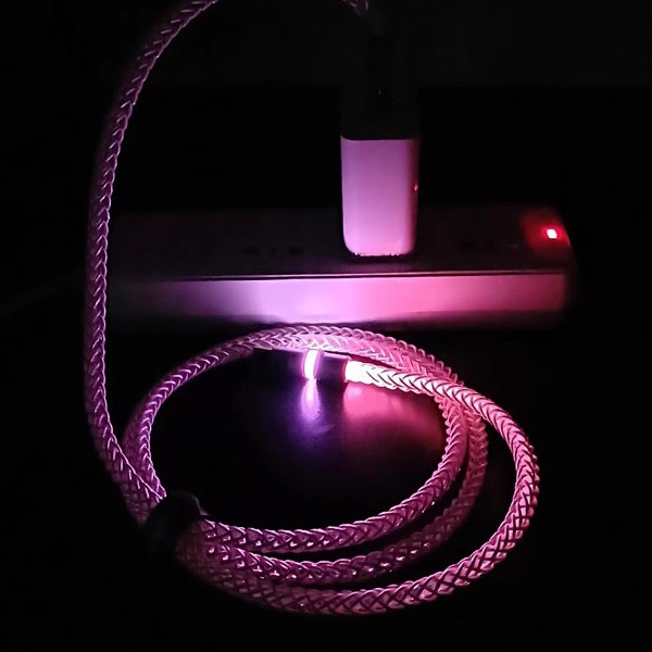 DIY data cable accessory pure copper shell Type-C interface Apple charging head gold-plated RGB luminous color-changing