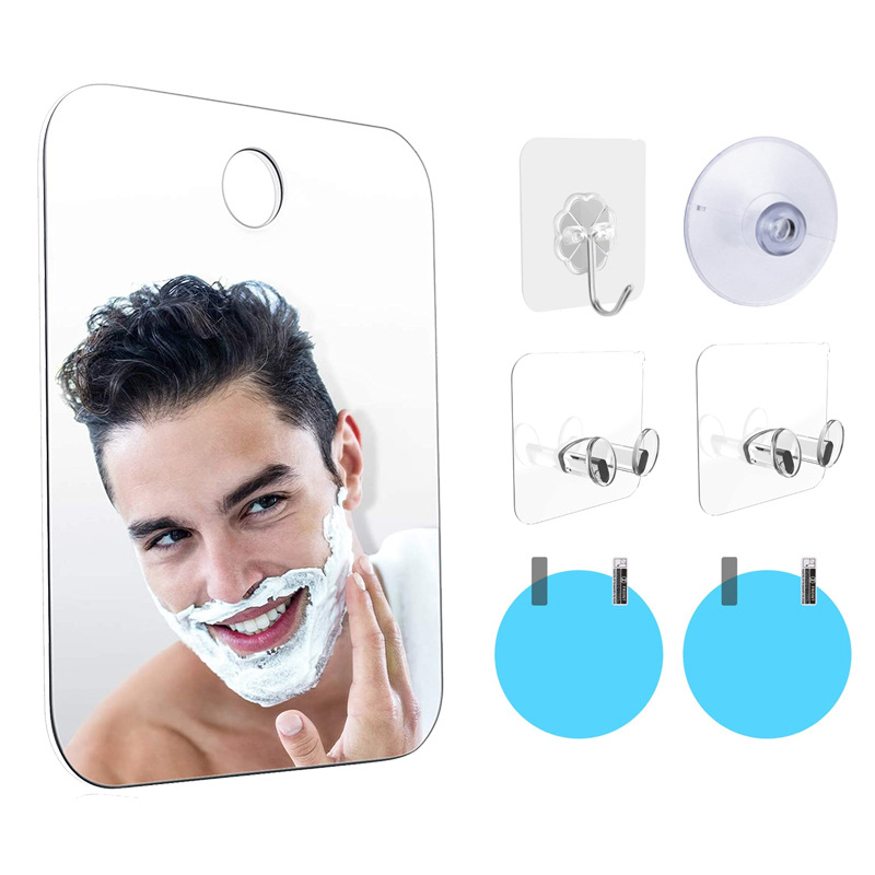 New Unbreakable Anti-Fog Mirror Travel Bathroom Shaving Mirror Anti-Fog Makeup Mirror Fogless Mirror
