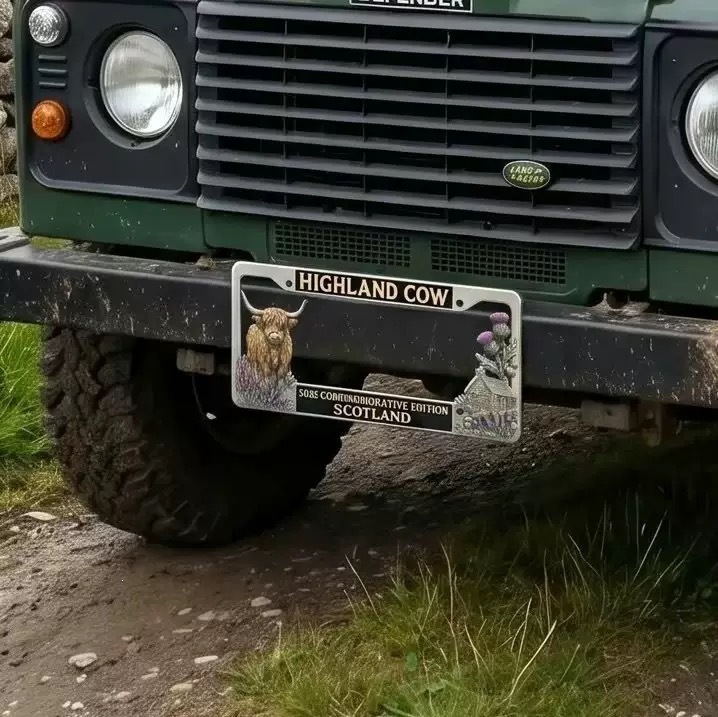 Highland Cow Commemorative Edition License Plate