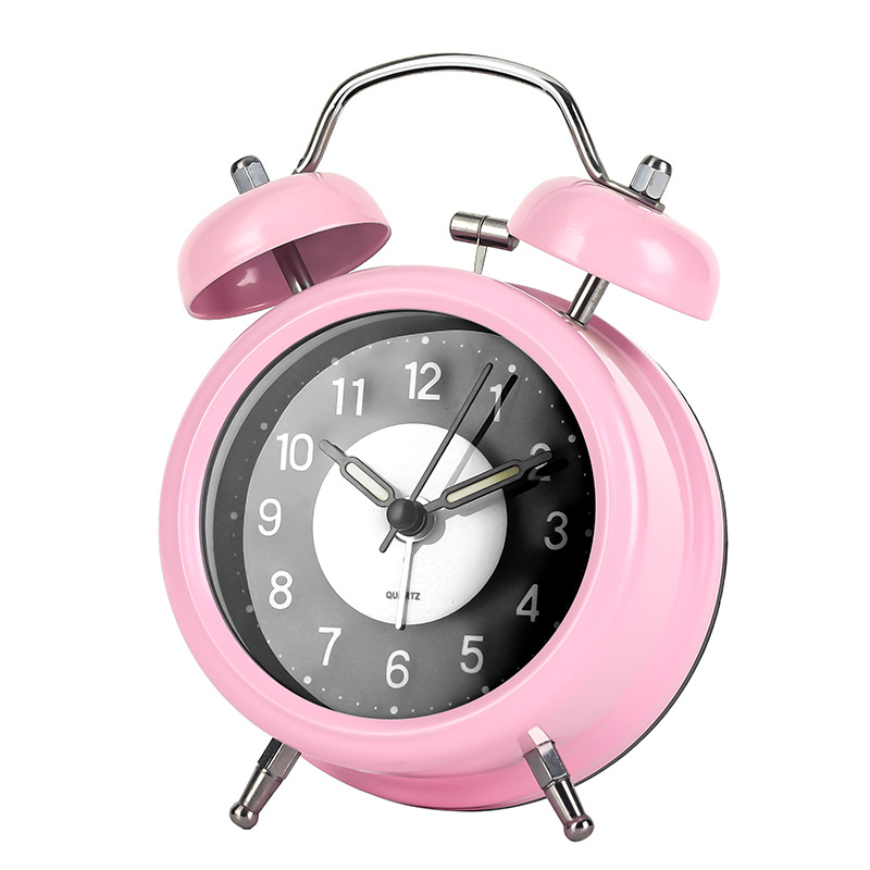 Carefully selected special PVC clock, luminous decoration living room bedroom quartz clock metal bell alarm clock
