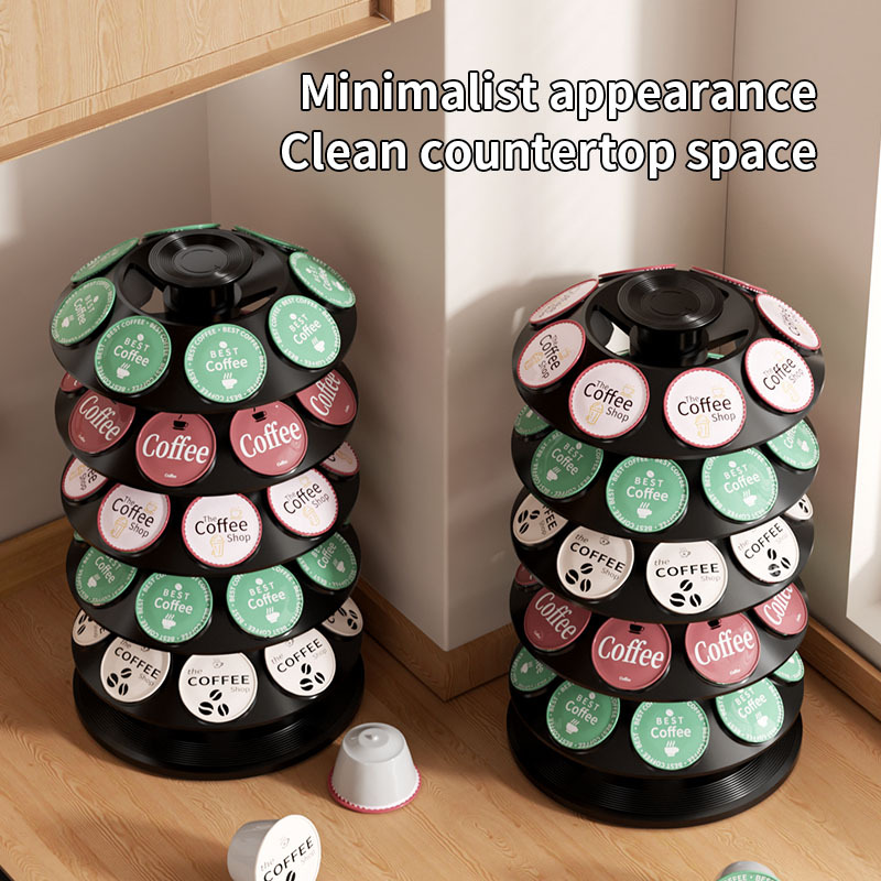 Dolce Gusto multi-layer 40-piece 360° rotatable coffee capsule storage rack
