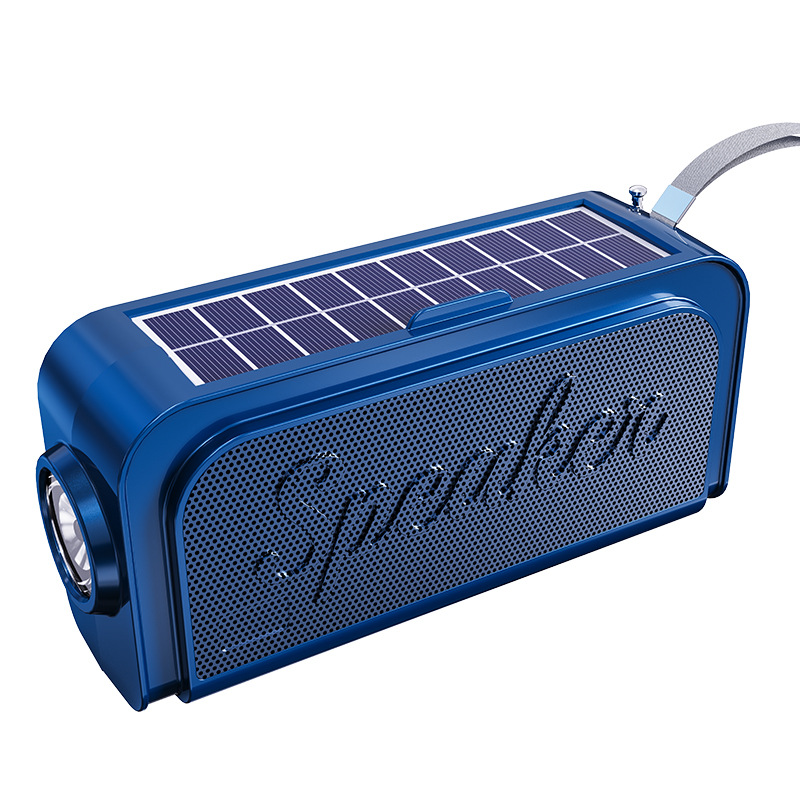 Small Speaker Bluetooth Card Outdoor Solar Flashlight Bluetooth Gift Small Audio Portable