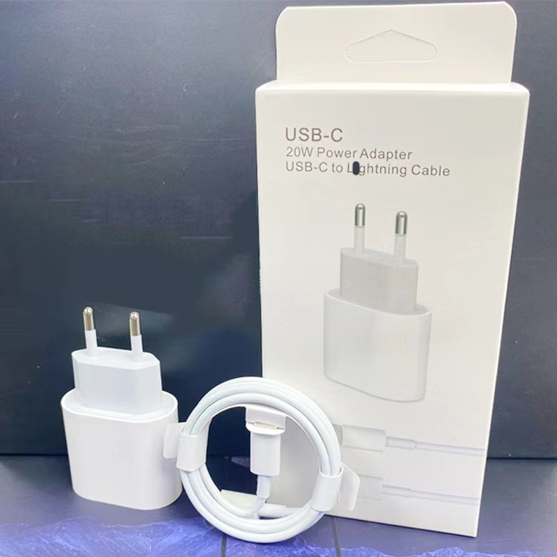 12W 18W 20W PD charger data cable set for iPhone 13 Apple Type-C phone fast charging head