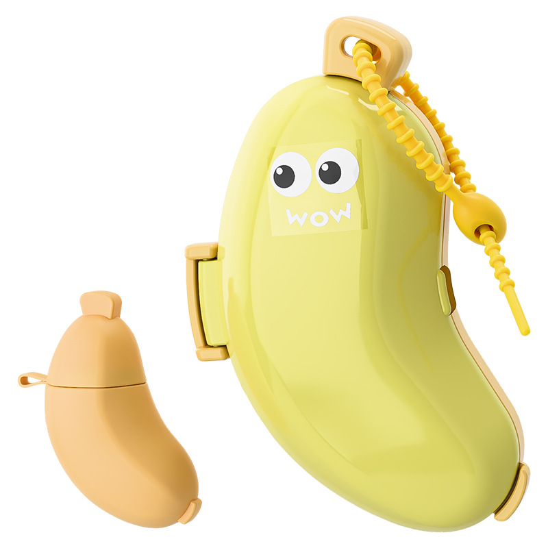 Toothbrush Head Protective Cover Cute Banana Toothbrush Case Portable Toothbrush Storage Dust Cover Travel Toothbrush Storage Box