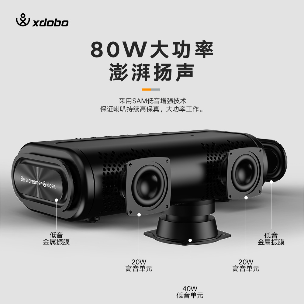 xdobo BOOK80W Bluetooth Speaker Phone Computer Notebook Wireless Card Speaker SINOBAND