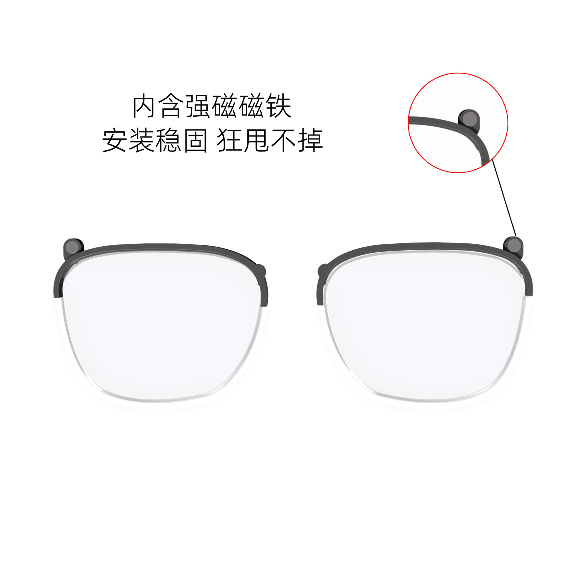Suitable for Rokid Glasses Prescription Half-frame Astigmatism Farsighted Lens Frame Smart Glasses Leqi Flat-concave Lens