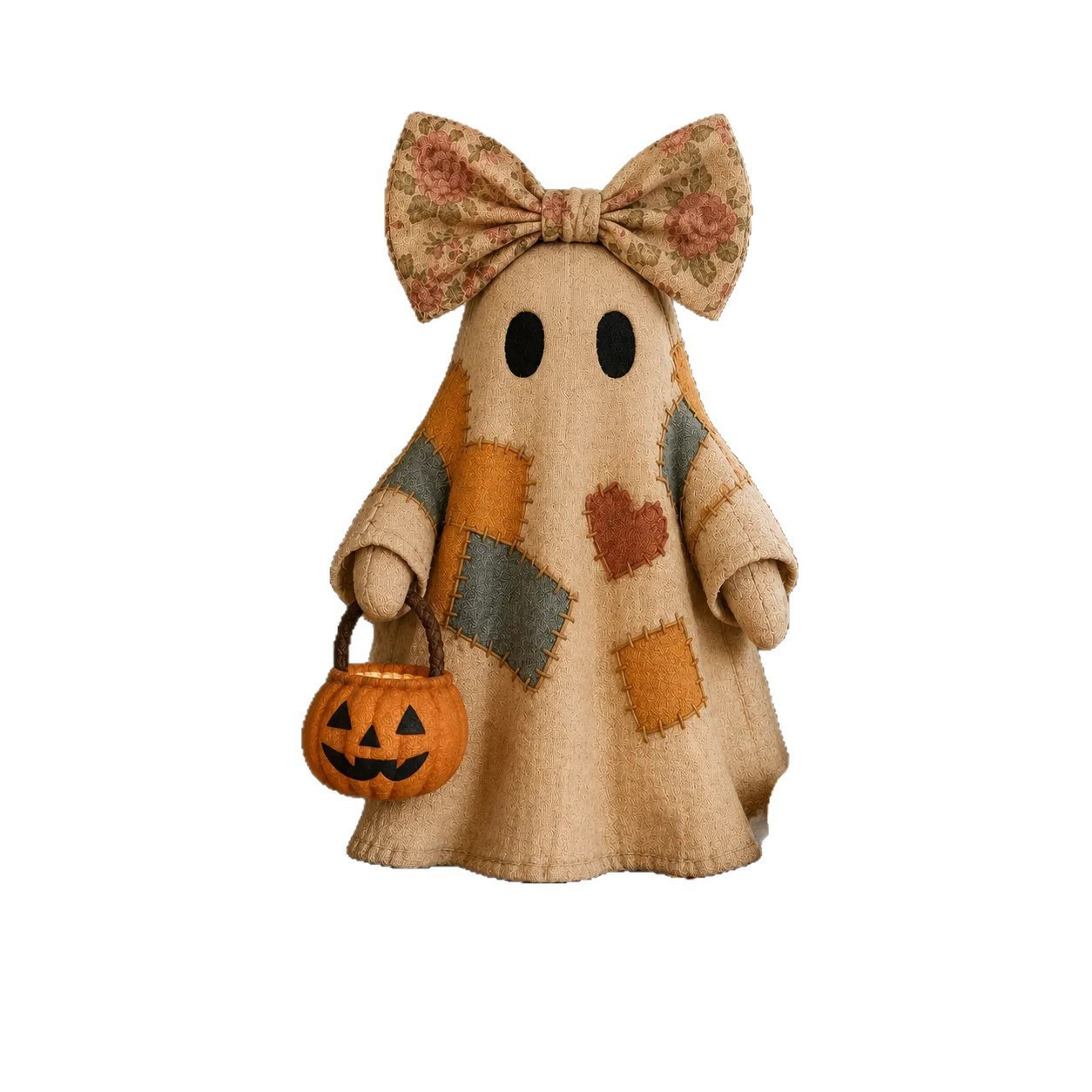 Halloween Wooden Tabletop Tray Ornament Ghost Black Cat Pumpkin Owl Home Window Display Decoration