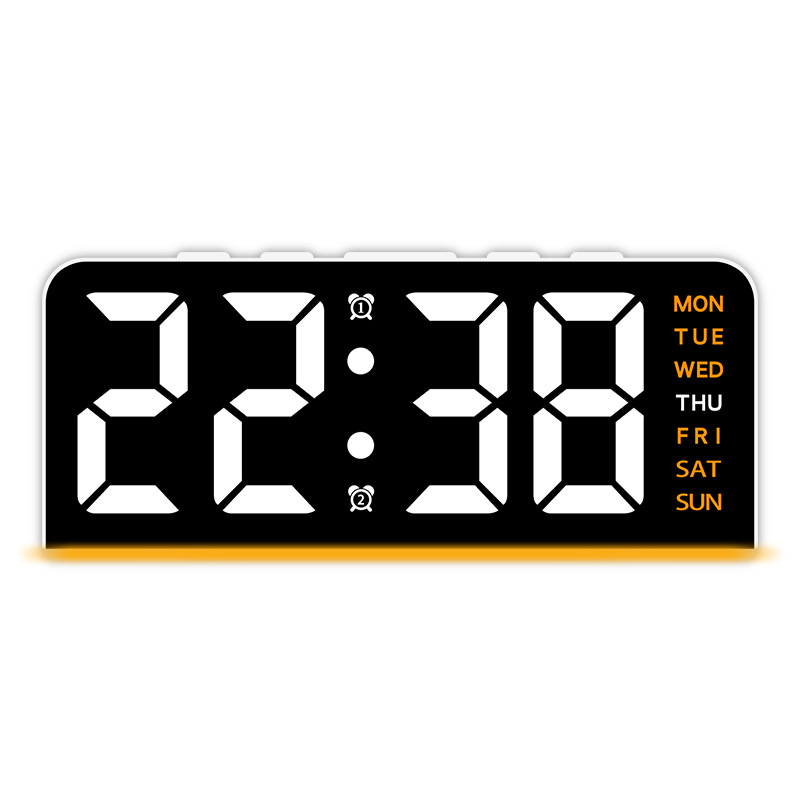 Innovative LED Large Digital Word Clock Atmosphere Light Date Desk Clock Multifunctional Digital Alarm Clock GH8033