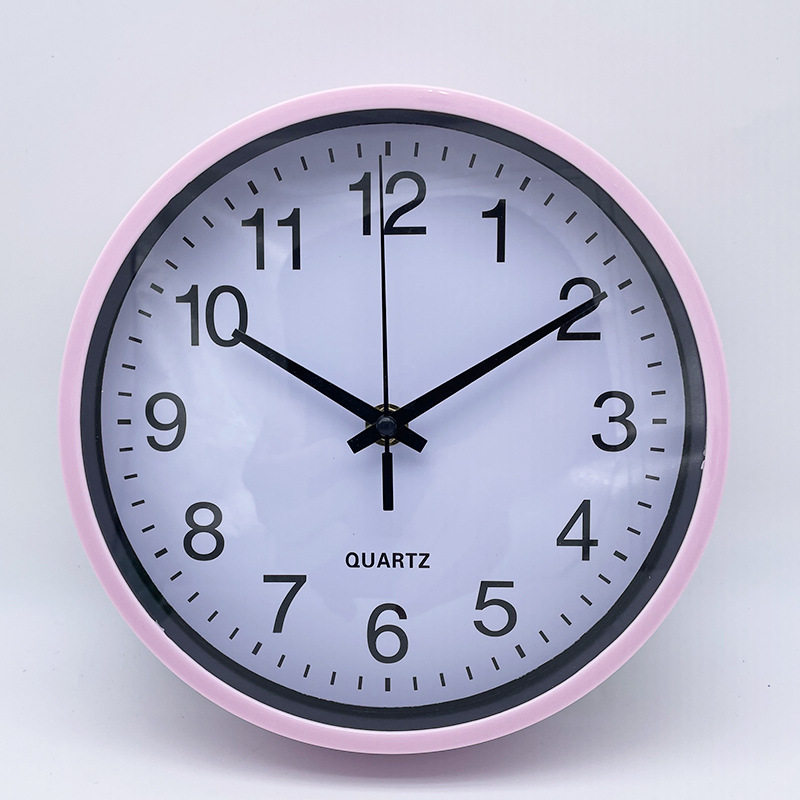 8-Inch Quartz Silent Wall Clock Kangbas Movement Simple Round Living Room Colorful Clock