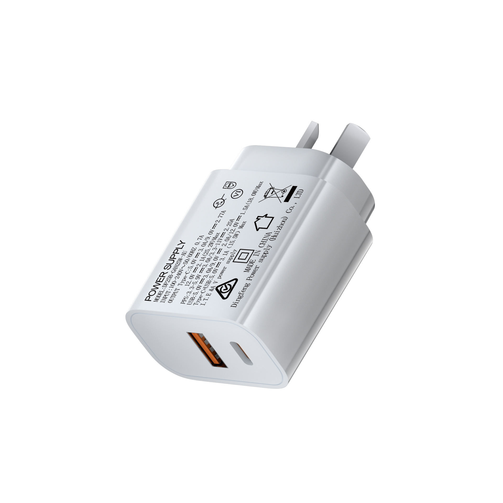 AU SAA/RCM certified PD25W charger type-c compatible with Samsung Apple phone PD fast charging charging head