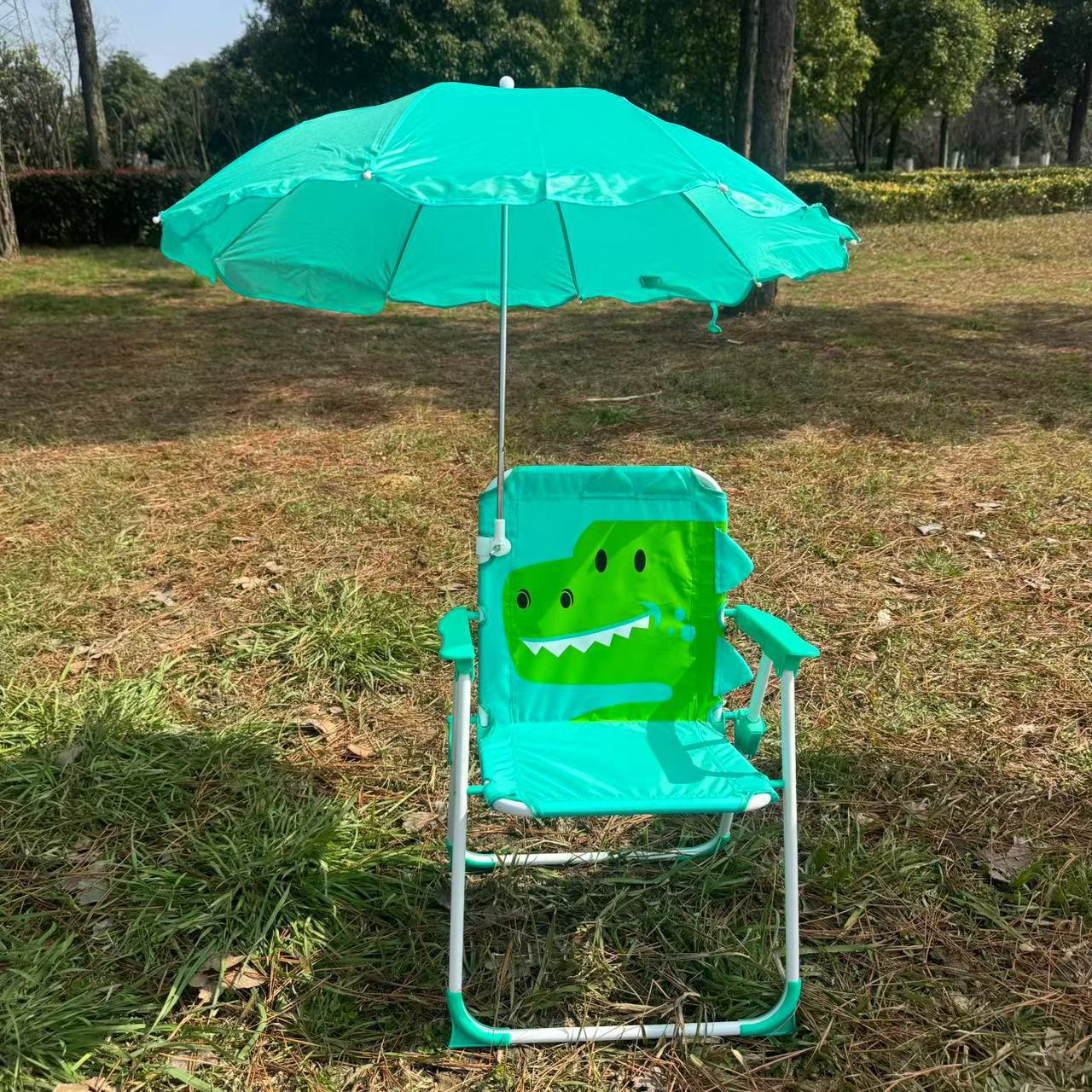 Outdoor new baby photo seat stool, children's umbrella small chair cartoon infant board sunshade beach