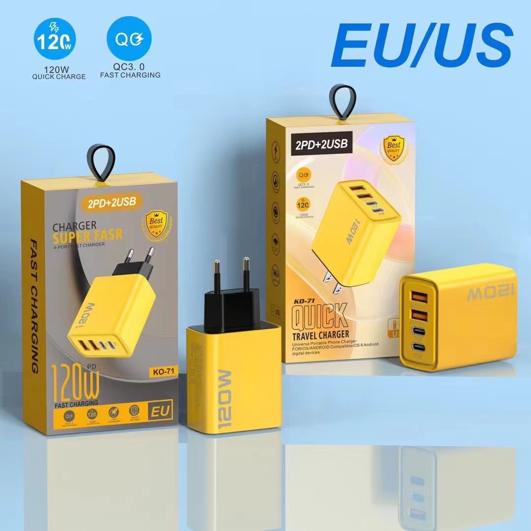 20W Dual PD+Dual USB Charger for Apple 15 Huawei Phone Dual Type-C Smart Fast Charging Head