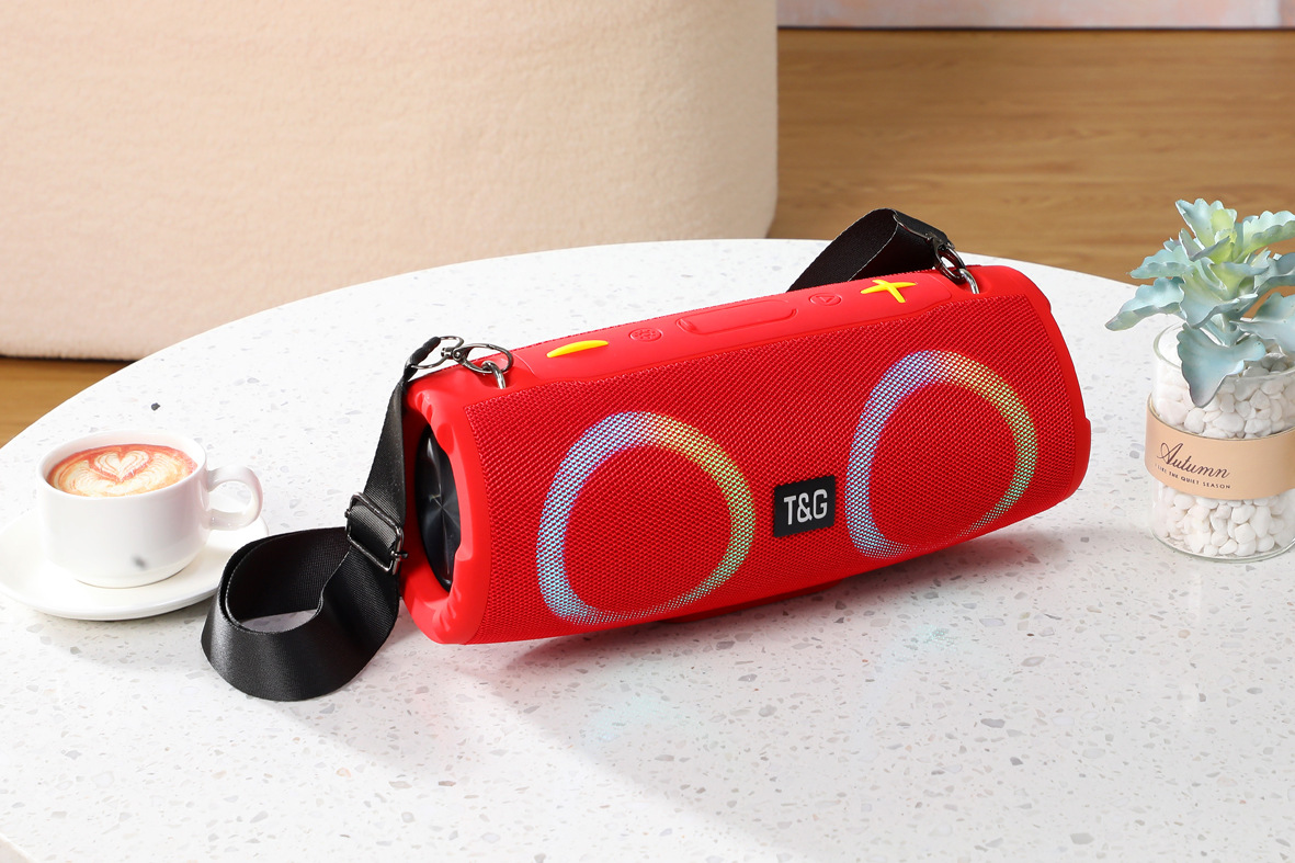 TG676 Dual Channel High Power Stereo Ultra Bass Shoulder-Mounted Battle Drum Bluetooth Wireless Speaker TG New