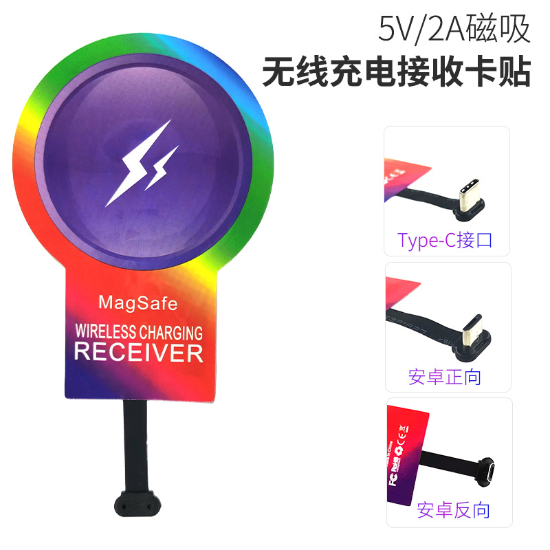 Magnetic Wireless Charging Receiver + Magnetic Wireless Charger + 20W PD A+C Fast Charger
