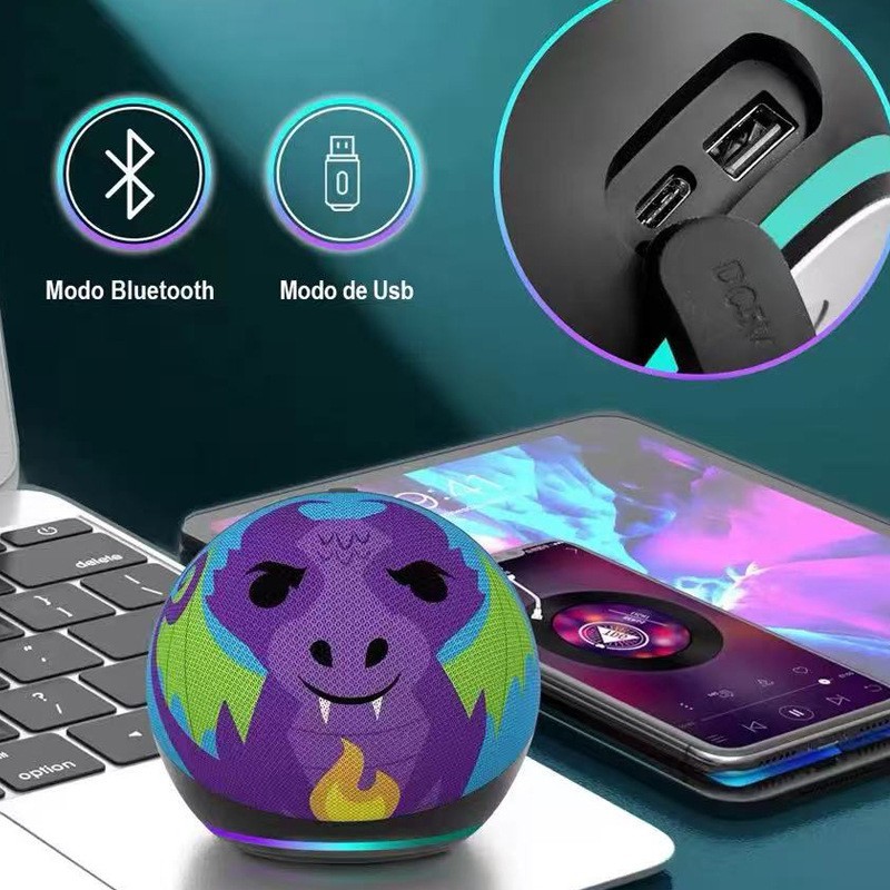 alaxe Bluetooth Speaker Heavy Bass Outdoor Home Cartoon Owl Desktop Football Mini Speaker
