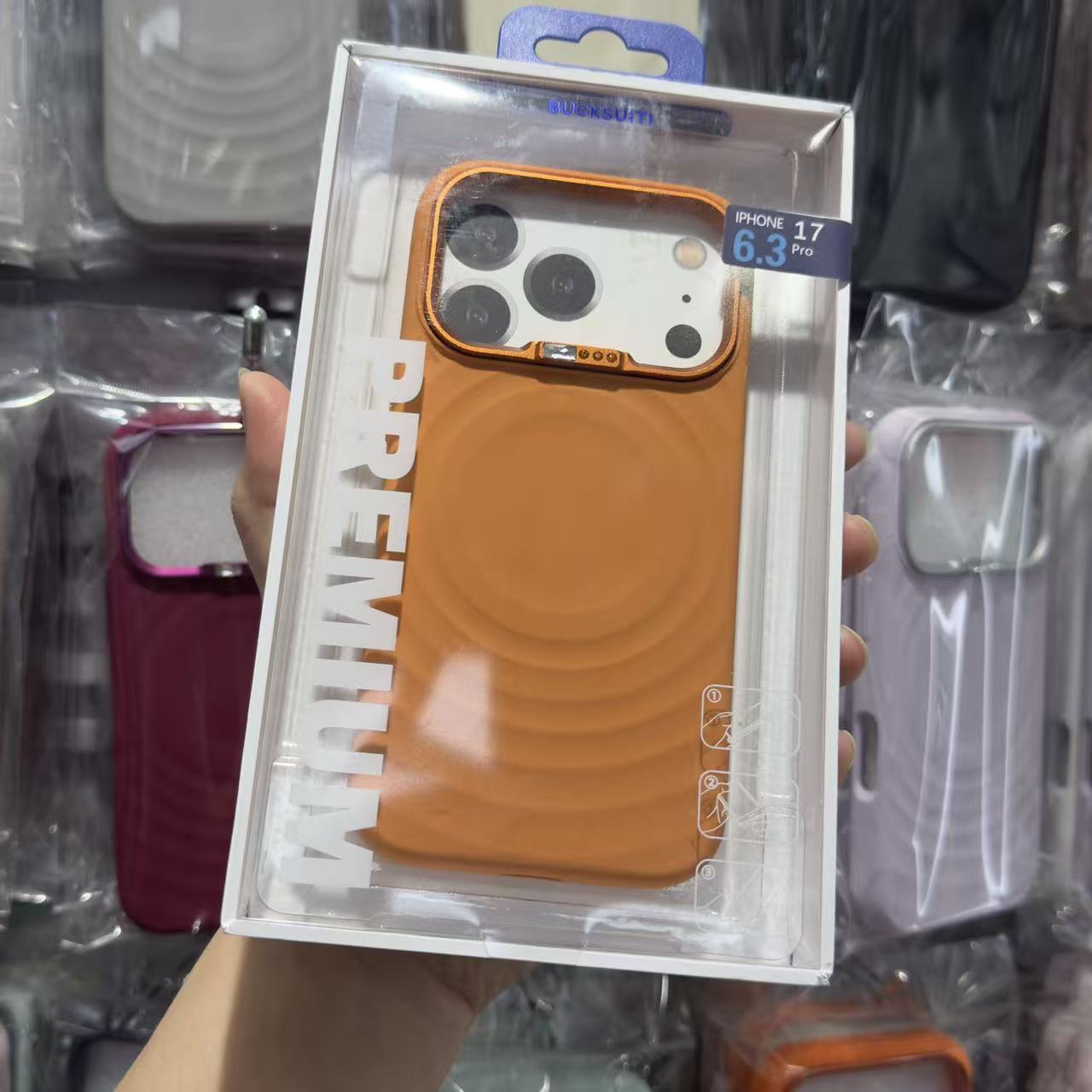 For iPhone 16 Diamond Lens Ripple Case Apple 16 Pro Max Built-in Magnetic Liquid Silicone Phone Case