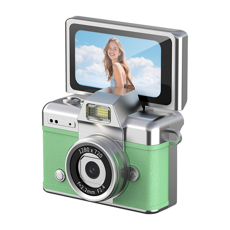 CCD Digital Camera New Student Selfie Video Vlog Camera Flip Screen HD Thumb Mini Camera