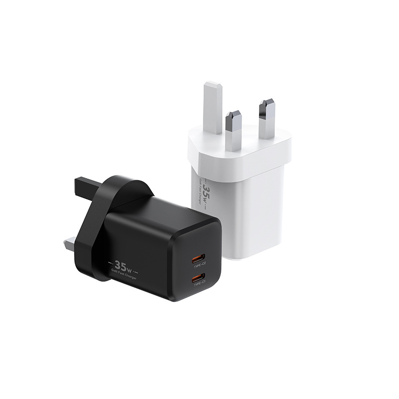 UK Standard 35W Dual Port GaN PD Charger for Huawei/Apple/Samsung etc. Fast Charging