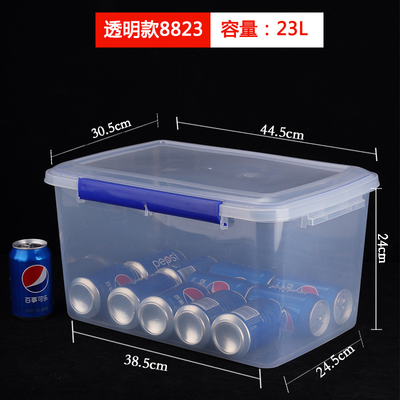 Microwave freezer plastic fresh-keeping box with lid hotel kitchen cold dish vegetable storage transparent home commercial box