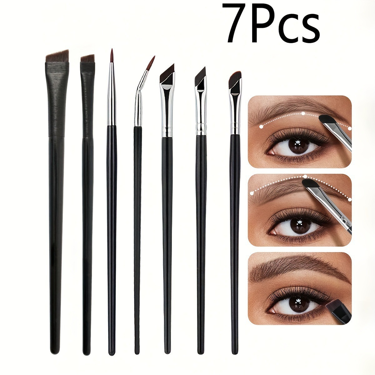 Ultra-thin blade brush makeup tool angled flat head eyebrow brush sickle detail brush makeup brush set
