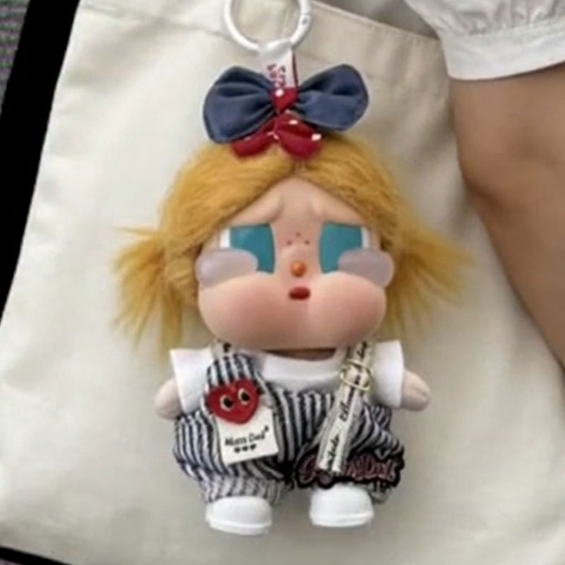 Only doll clothes] Suitable for Crybaby crying doll clothes Gulu Gulu clothing 15cm seaside vacation overalls