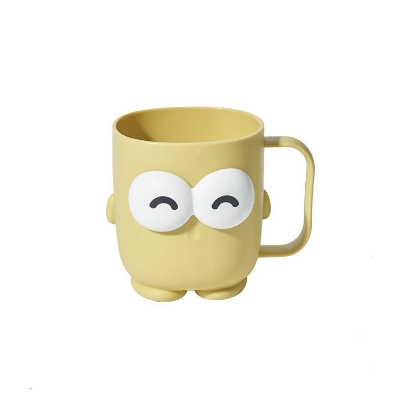 Cartoon big eye cup children's water cup household cute mug expression cup breakfast cup