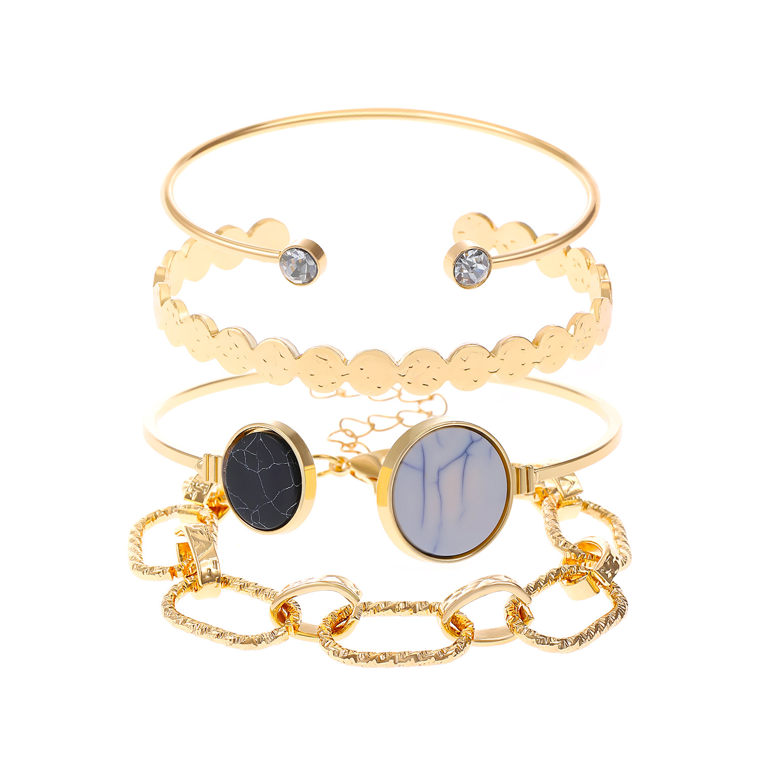 New Chain Bracelet Set Women Multi-Layer Simple Bangle Accessories