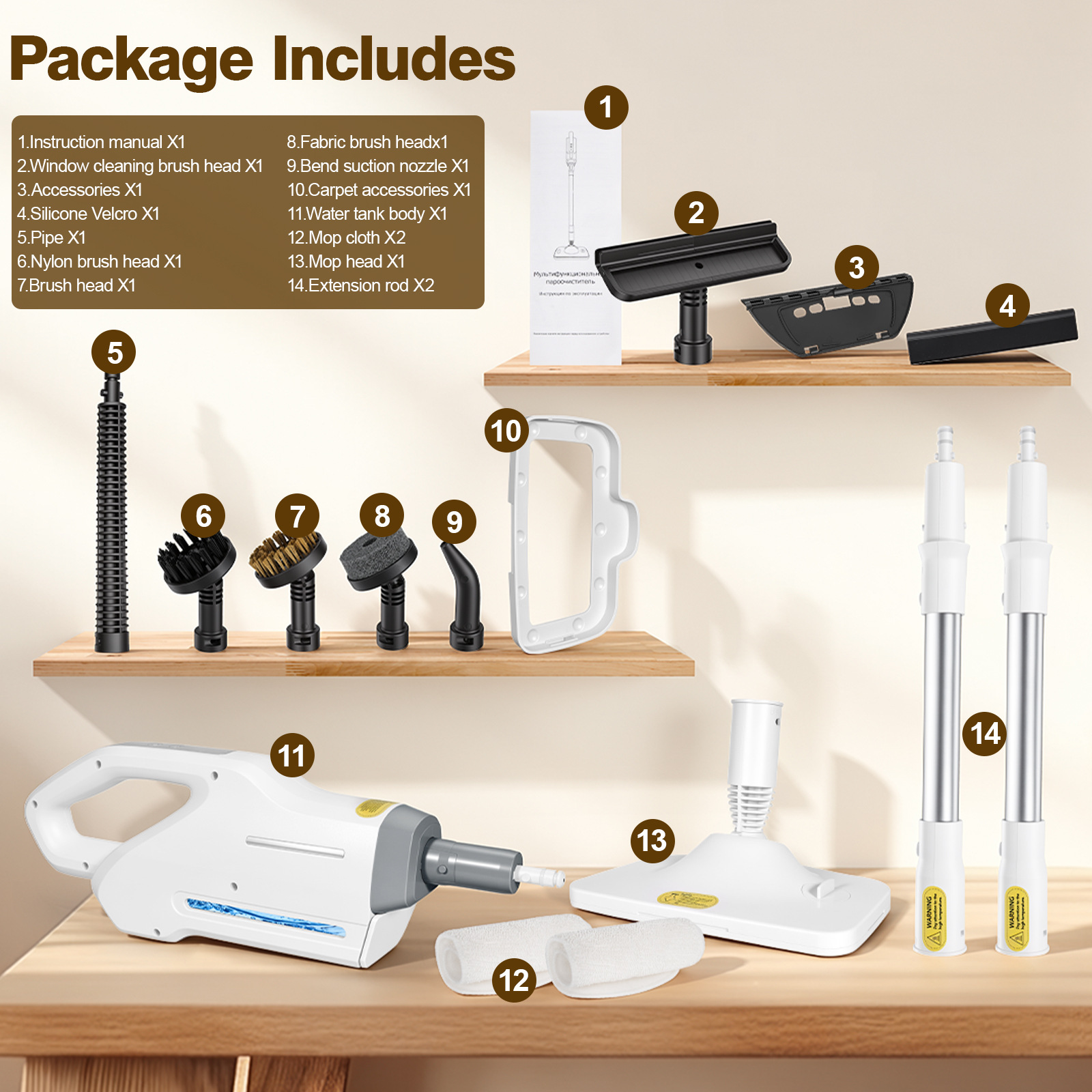 Strictly Selected Amazon Steam Mop Handheld Floor Mop Multifunctional High-Temperature Steam Cleaning Machine