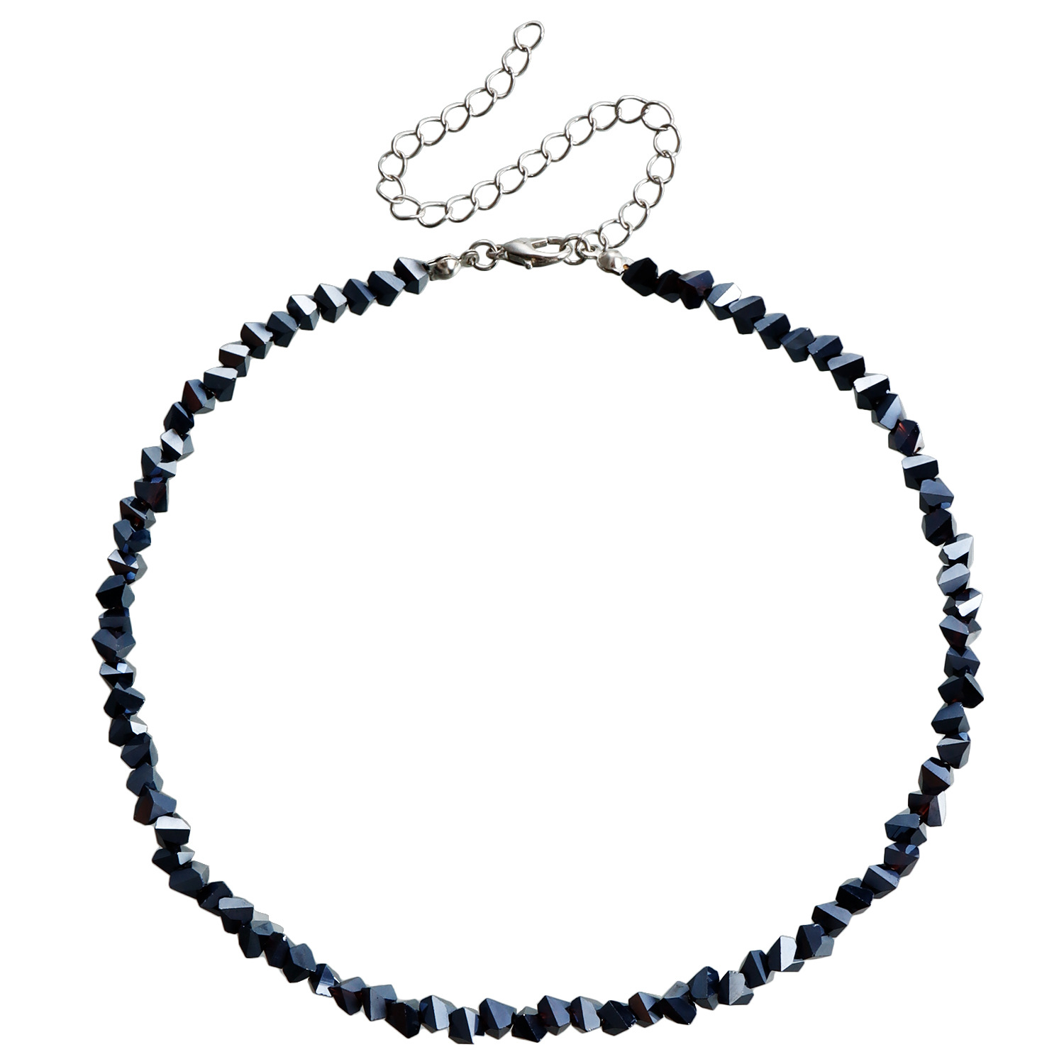 Accessories Handmade Braided Beaded Black Crystal Necklace for Women Choker