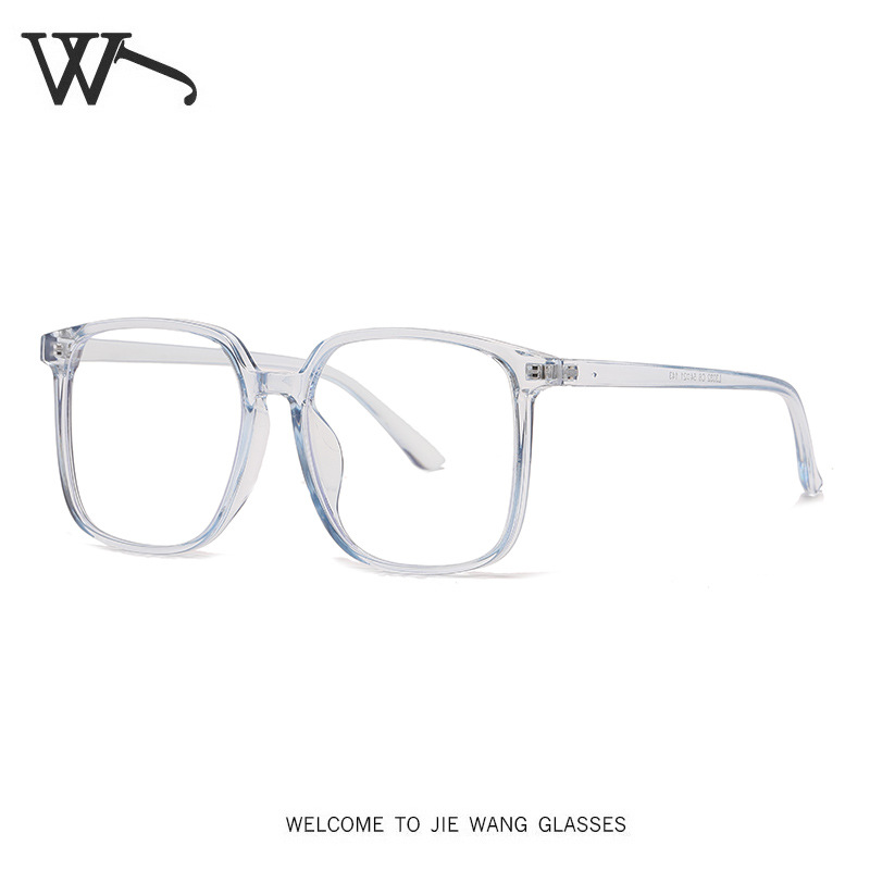 New Large Frame Plain Face Polygon Women Anti-Blue Light Flat Light Glasses Men Glasses Frame