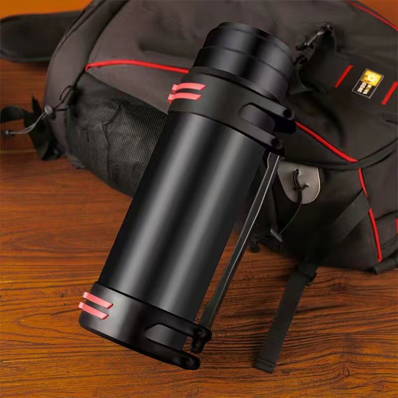 Stainless steel vacuum flask travel flask vacuum cup large capacity outdoor sports cold water flask portable car