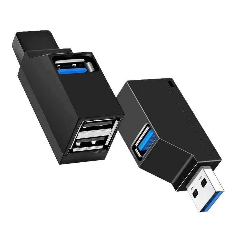 Mini Plug-in Portable Multi-Interface Hub Splitter USB3.0 High-Speed Hub Car 1-to-3 Expansion Port