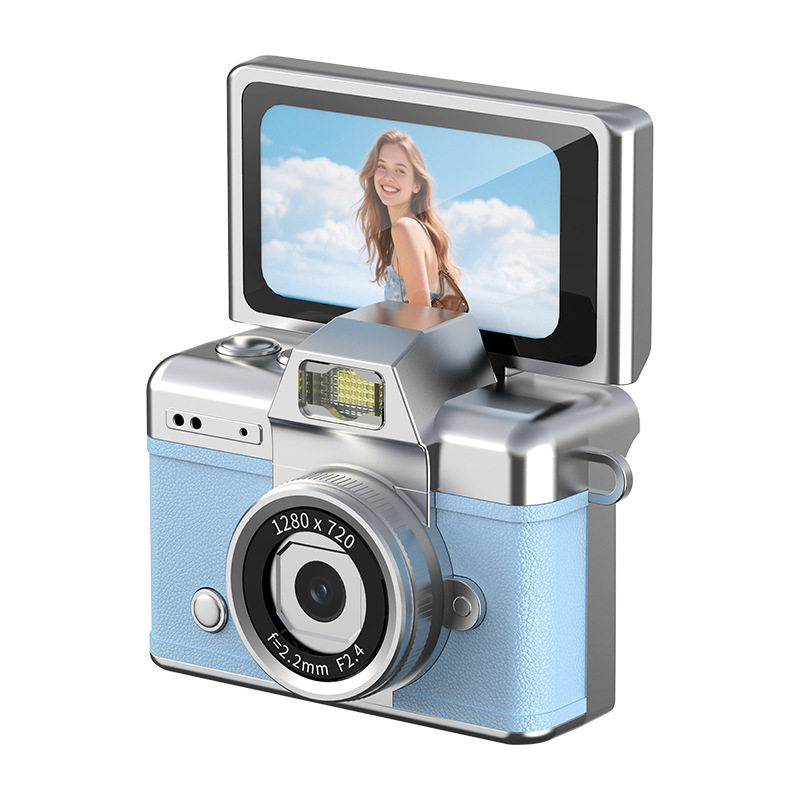 CCD Digital Camera New Student Selfie Video Vlog Camera Flip Screen HD Thumb Mini Camera